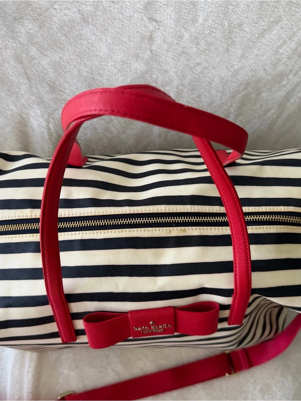 Kate Spade New York  Duffle Bag Striped Large Weekender Travel Tote